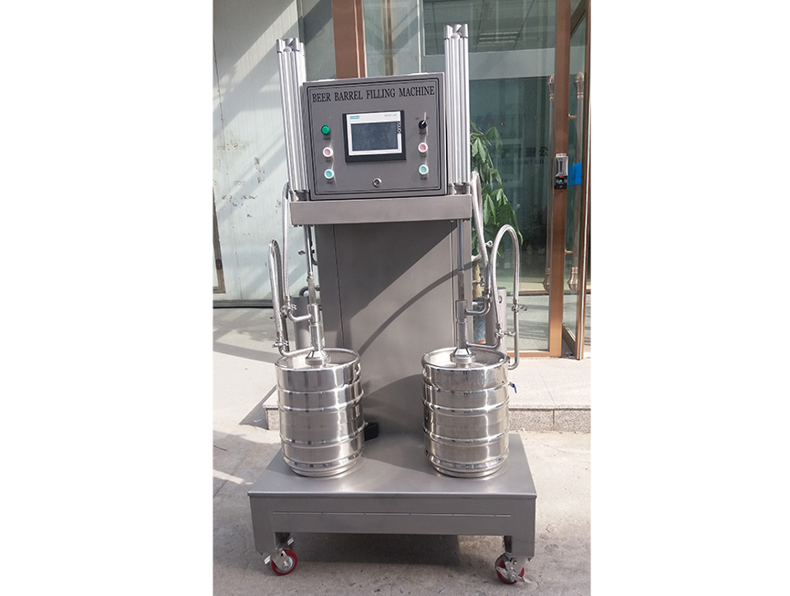 Two Stations Beer Keg Filling Machine with Flow Meter